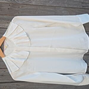 Boden Cream Ruffled Blouse